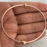 Pulso Aro Clavo 4.75gr / 17cm / 2mm Oro Rosa 18K