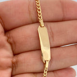Pulso Placa Cubana 2.15gr / 15cm / 1mm Oro Amarillo +1 18K $