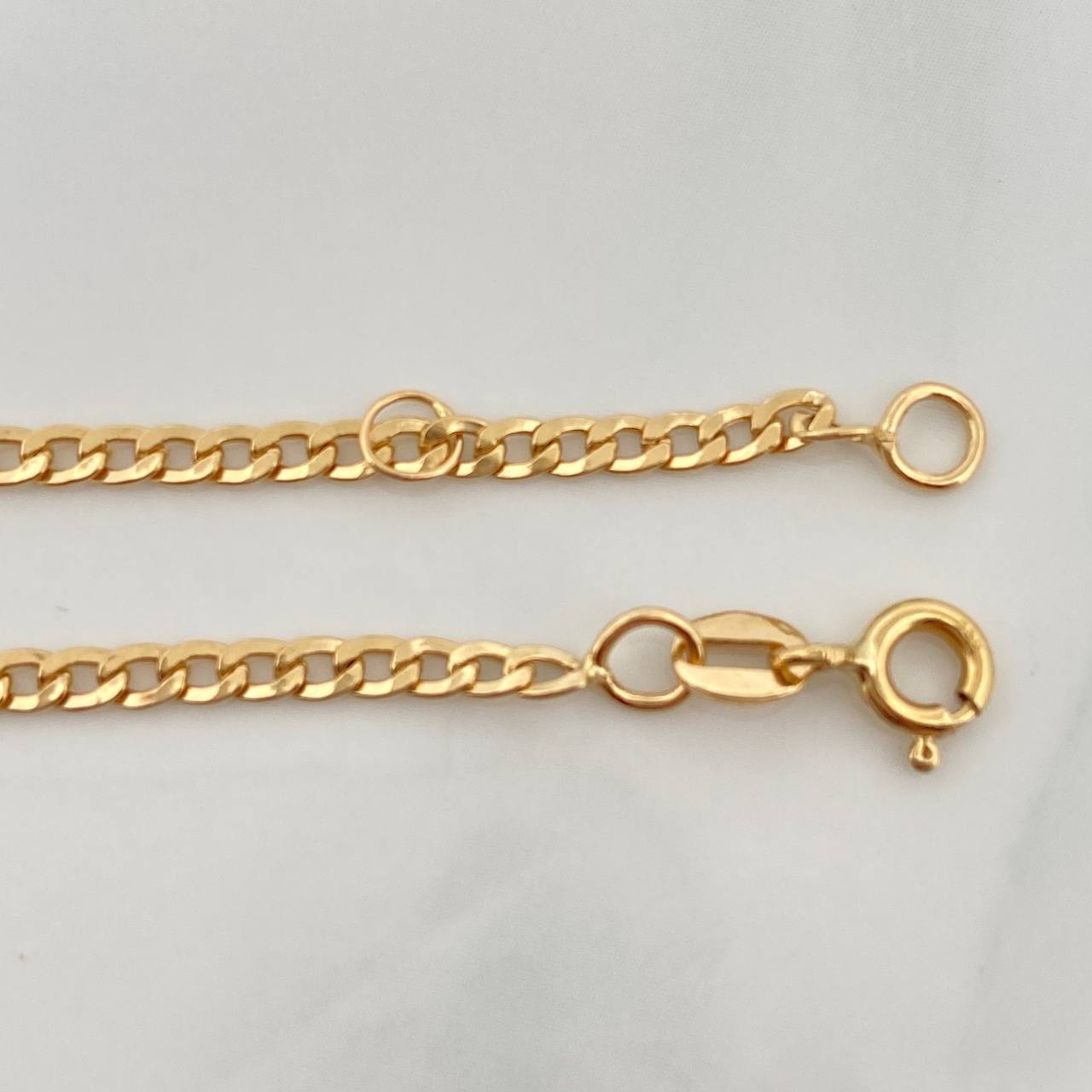 Pulso Bebé Placa Cubana 2.05gr / 14.5cm / 1.2mm Oro Amarillo +1 18K %