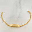Pulso Bebé Placa Cubana 2.05gr / 14.5cm / 1.2mm Oro Amarillo +1 18K %