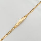 Pulso Placa Cubana 1.8gr / 16cm / 1mm Oro Amarillo +1 18K %