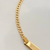 Pulso Placa Cubana 1.8gr / 16cm / 1mm Oro Amarillo +1 18K %