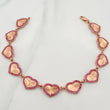 Pulso Corazones 10.4gr / 19.5cm / 9.55mm Dos Oros Amarillo Rosa 18K %