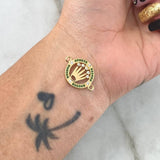 Herraje Corona RX 1.9gr / 2.2cm / Circones Blancos Verdes Oro Amarillo 18K *