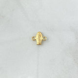 Herraje Virgen de Guadalupe 0.35gr / 1cm / silueta Lisa Oro Amarillo 18K
