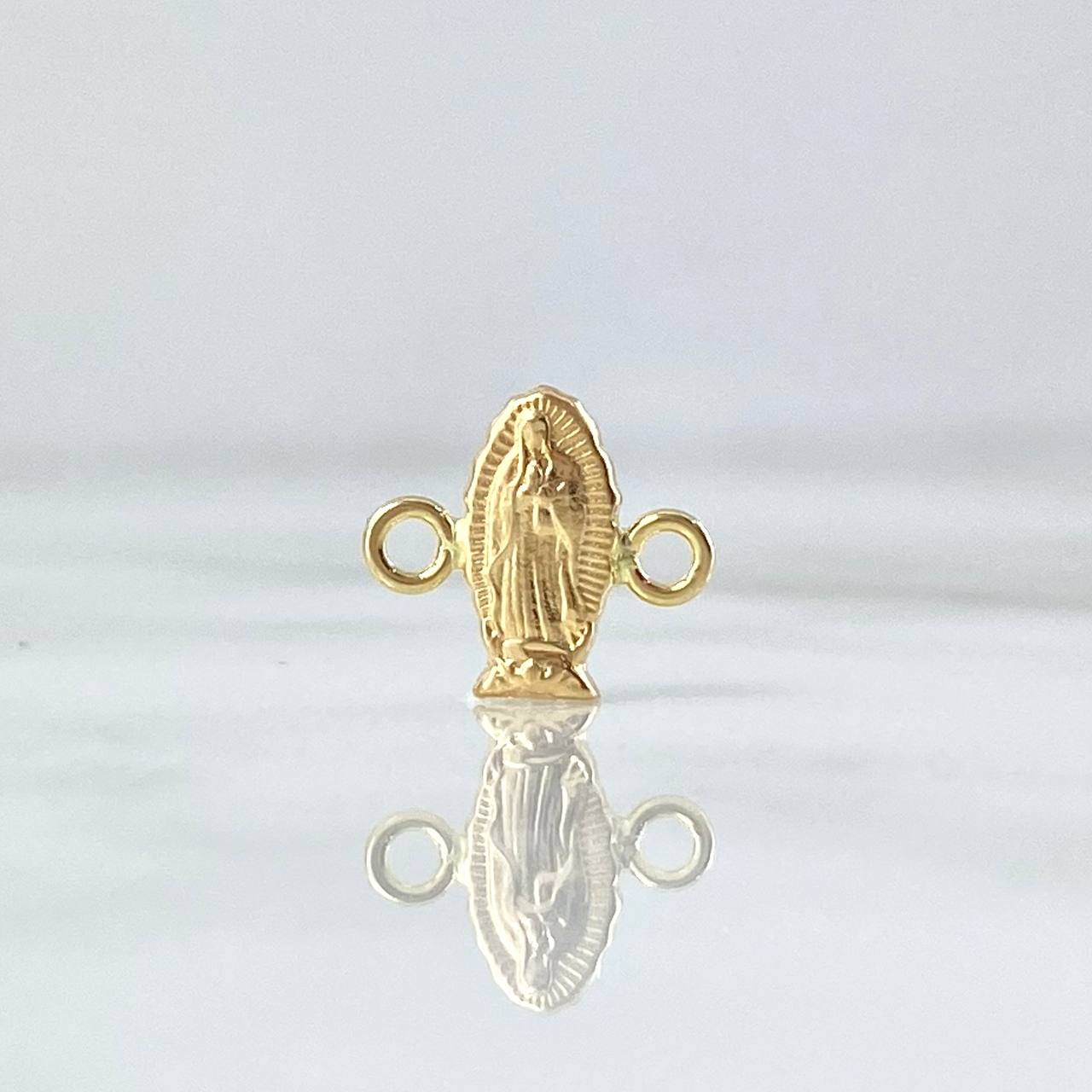 Herraje Virgen de Guadalupe 0.35gr / 1cm / silueta Lisa Oro Amarillo 18K