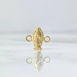 Herraje Virgen de Guadalupe 0.35gr / 1cm / silueta Lisa Oro Amarillo 18K