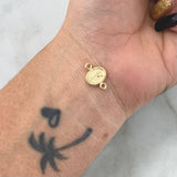 Herraje Divino Niño 0.45gr / 1.5cm / Ovalo Bordeado Oro Amarillo 18K