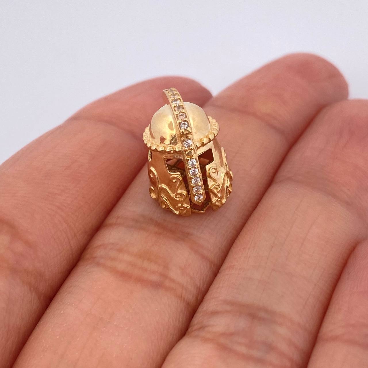 Herraje Casco Espartano 3.1gr / 1.5cm / Oro Amarillo 18K %