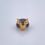 Herraje Pantera 3.1gr / 1.5cm / Dos Oro Amarillo Negro 18K %