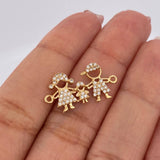 Herraje Familia Silueta 1.65gr / 2.3cm / Oro Amarillo 18K %