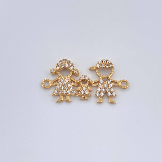 Herraje Familia Silueta 1.65gr / 2.3cm / Oro Amarillo 18K %