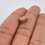 Herraje Cilindro Tribal 1.35gr / 0.8cm / Oro Rosa 18K %