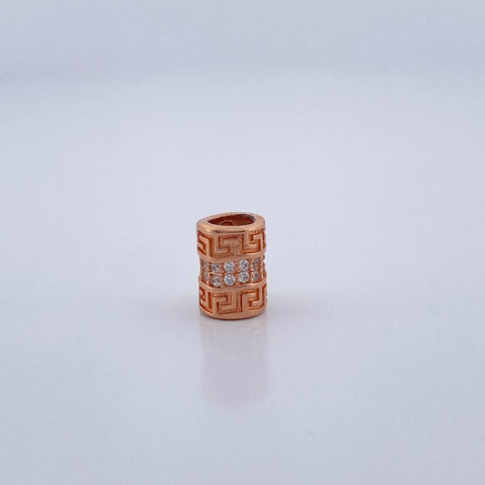 Herraje Cilindro Tribal 1.35gr / 0.8cm / Oro Rosa 18K %