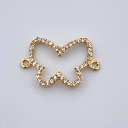 Herraje Silueta Mariposa 0.9gr / 2cm / Oro Amarillo 18K %