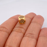 Herraje Cuadrado Dado 2.3gr / 1cm / Oro Amarillo 18K %