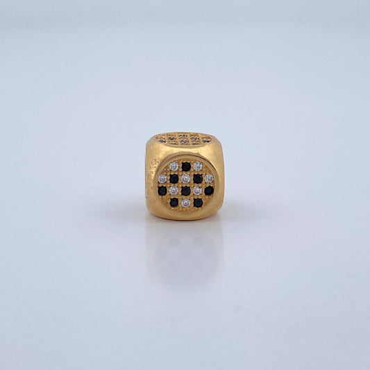 Herraje Cuadrado Dado 2.3gr / 1cm / Oro Amarillo 18K %