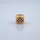 Herraje Cuadrado Dado 2.3gr / 1cm / Oro Amarillo 18K %