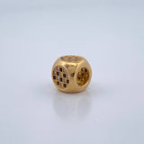 Herraje Cuadrado Dado 2.3gr / 1cm / Oro Amarillo 18K %