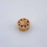 Herraje Corona 0.95gr / 1cm / Dos Oros Amarillo Rosa 18K %