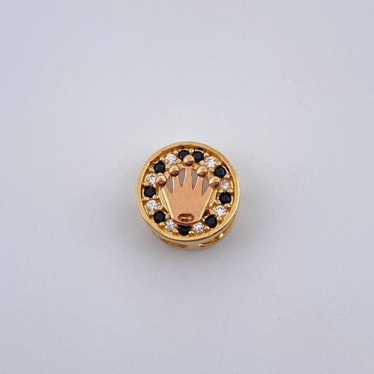 Herraje Corona 0.95gr / 1cm / Dos Oros Amarillo Rosa 18K %