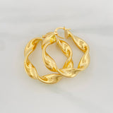 Candongas Demi Rayadas 5.75 g / 3.5 cm Oro Amarillo 18K