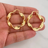 Candongas Demi Rayadas 5.75 g / 3.5 cm Oro Amarillo 18K