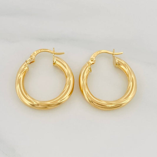 Candongas Kris 2.4 g / 2.3 cm Oro Amarillo 18K