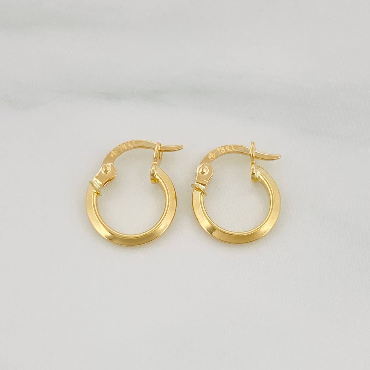 Candongas Clau Mini 0.8 g / 1.4 cm Oro Amarillo 18K