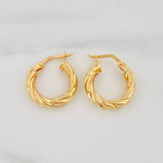 Candongas Celestine 1.75 g / 1.7 cm Oro Amarillo 18K