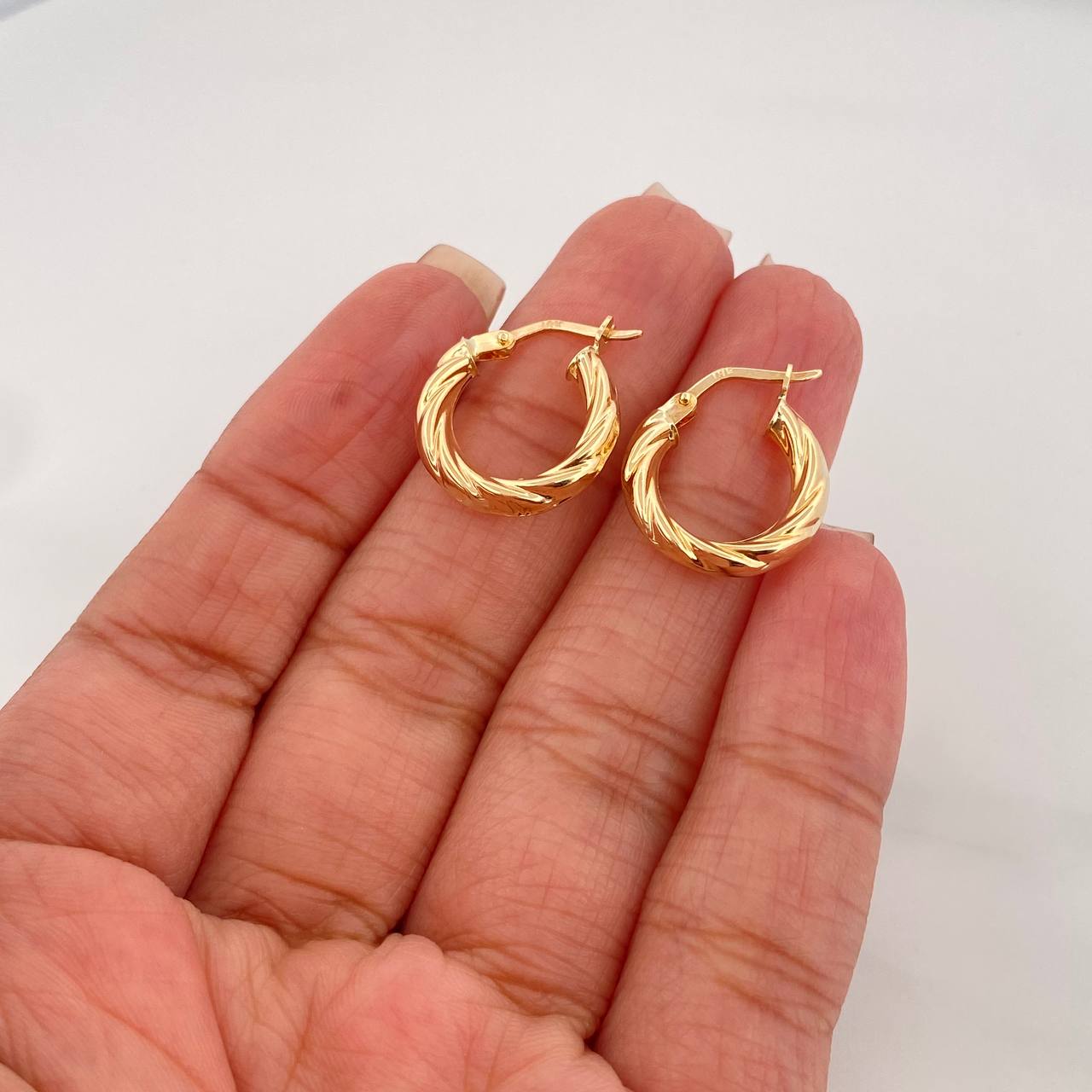 Candongas Celestine 1.75 g / 1.7 cm Oro Amarillo 18K