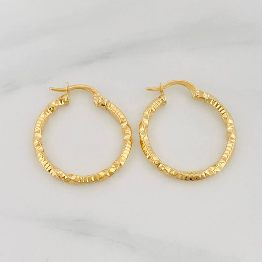 Candongas Megan 1.5 g / 2.5 cm Oro Amarillo 18K
