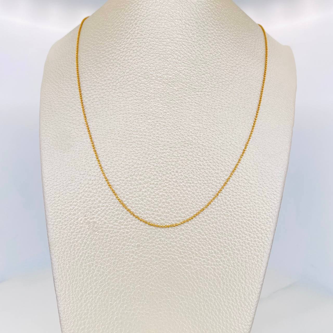 Cadena Militar 3.25 g / 50.05 cm / 1.25 mm Oro Amarillo 18K