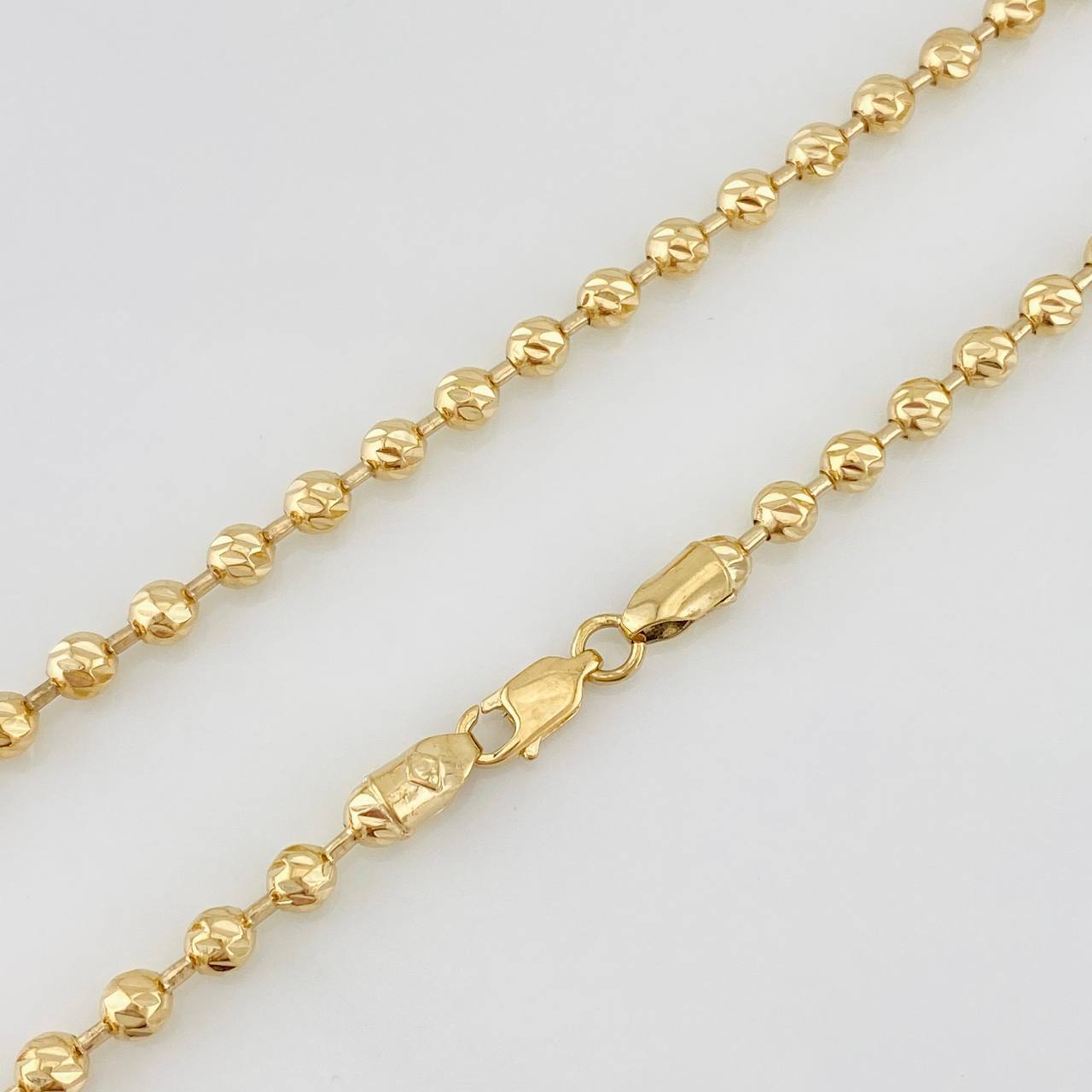 Cadena Militar Diamantado 24.55g / 60cm / 4mm Oro Amarillo 18K