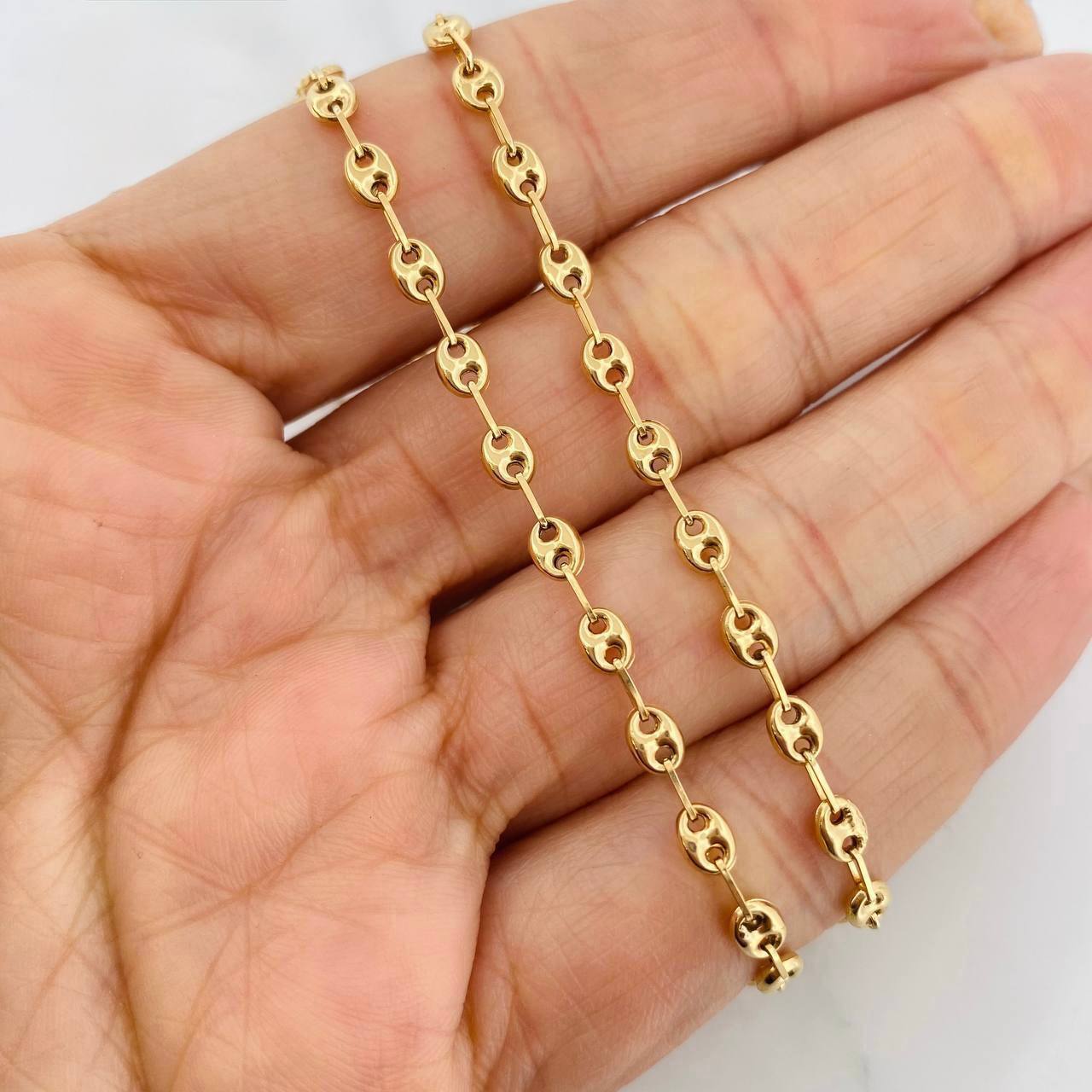 Cadena GC 6.8g / 50cm / 3.89mm Oro Amarillo 18K