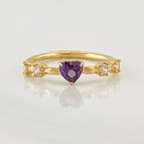 Anillo Corazón 1.55g / T4 3/4 Oro Amarillo 18K