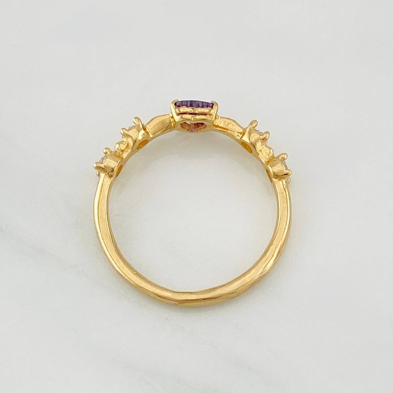 Anillo Corazón 1.55g / T4 3/4 Oro Amarillo 18K