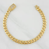 Pulso Cubana 9.8g / 20cm / 6.53mm Oro Amarillo 18K