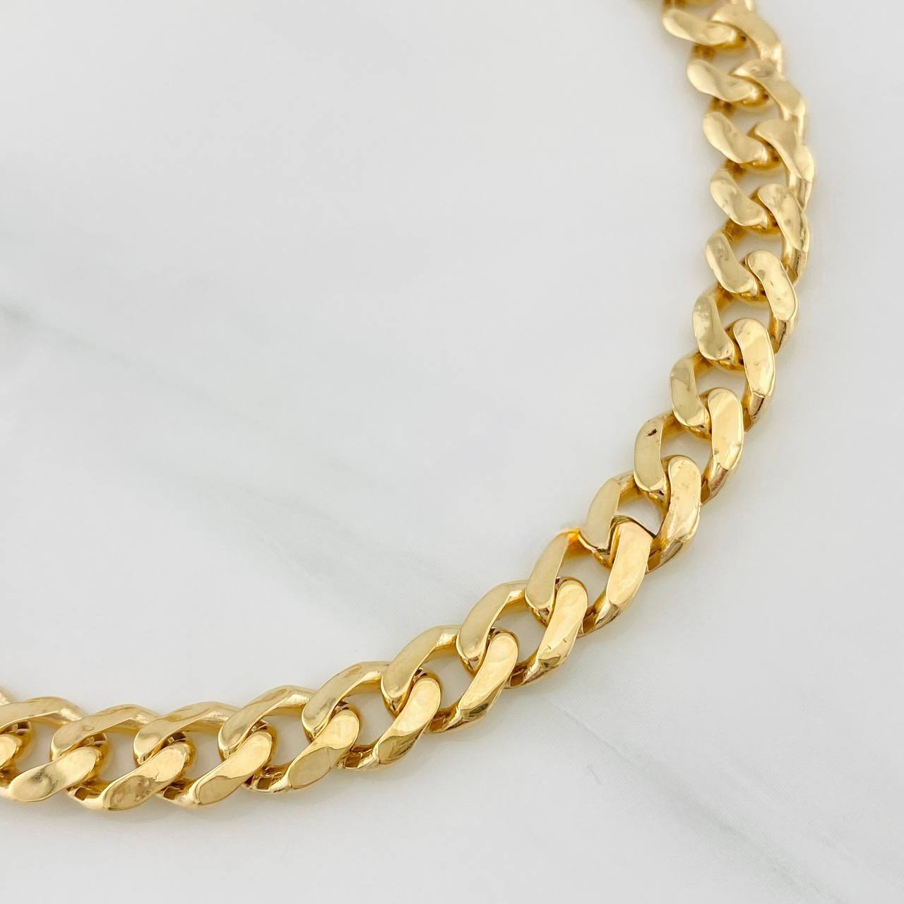 Pulso Cubana 9.8g / 20cm / 6.53mm Oro Amarillo 18K