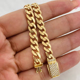 Pulso Cubana 9.8g / 20cm / 6.53mm Oro Amarillo 18K