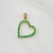 Dije Corazon Esmeraldas 27pts 2.05g / 2.05cm Oro Amarillo 18K