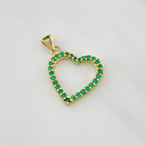 Dije Corazon Esmeraldas 27pts 2.05g / 2.05cm Oro Amarillo 18K