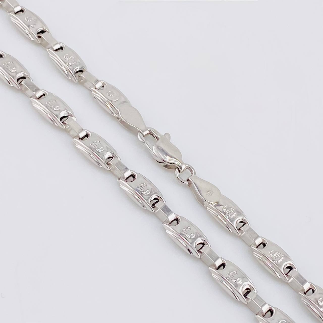 Cadena Rustica Corona 15.85g / 65cm / 5mm Oro Blanco 18K