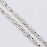 Cadena Rustica Corona 15.85g / 65cm / 5mm Oro Blanco 18K