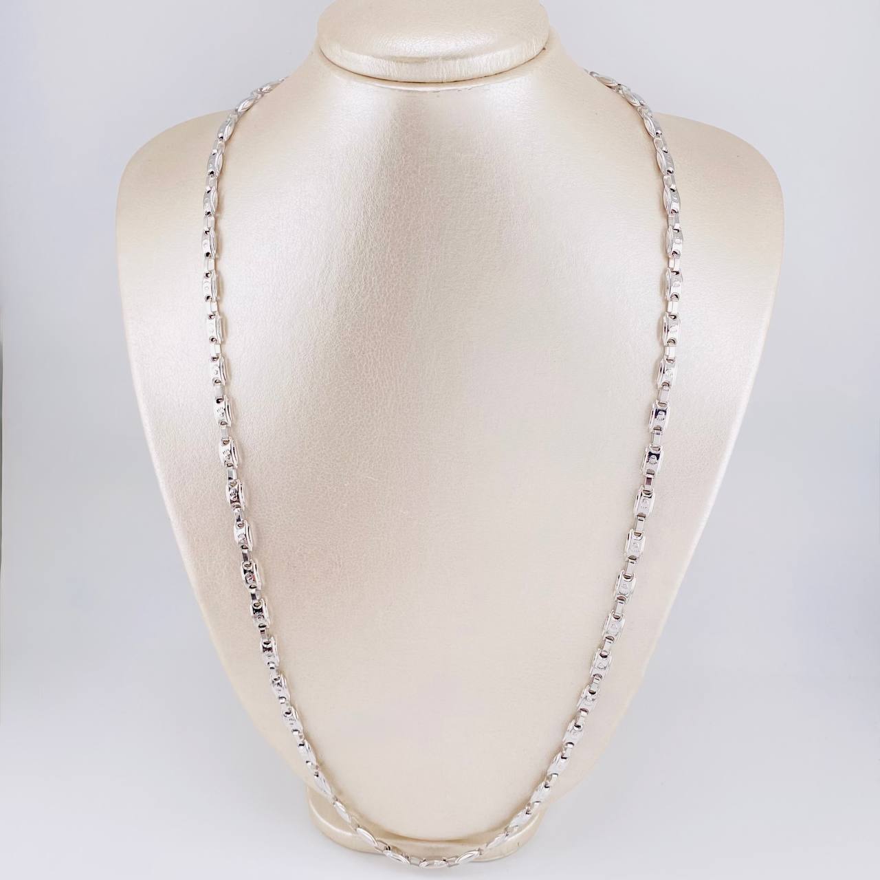 Cadena Rustica Corona 15.85g / 65cm / 5mm Oro Blanco 18K