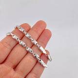 Cadena Rustica Corona 15.85g / 65cm / 5mm Oro Blanco 18K