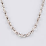 Cadena Rustica Cubica 43g / 65cm / 4.9mm Oro Blanco 18K