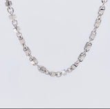 Cadena Rustica Cubica 43g / 65cm / 4.9mm Oro Blanco 18K