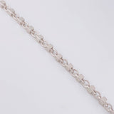 Cadena Rustica Cubica 43g / 65cm / 4.9mm Oro Blanco 18K