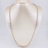 Cadena Rustica Cubica 43g / 65cm / 4.9mm Oro Blanco 18K
